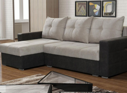 Luxury Corner Couch L-Shape Noble Modern Sofas Italian Furniture Textile Beige Fabric New